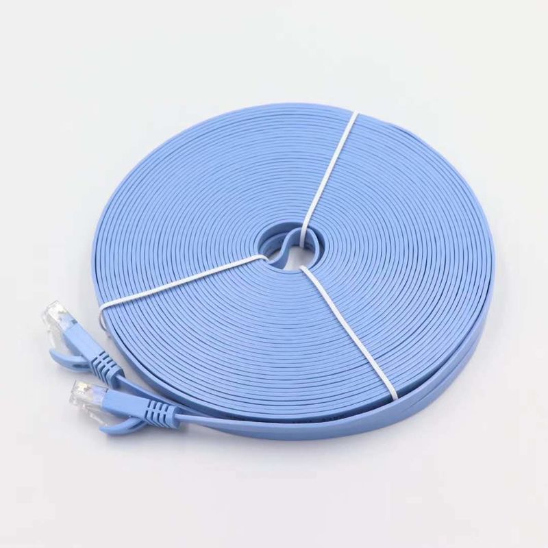 ETL DELTA UL Cat5e Cat6 Rj45 Επίπεδο καλώδιο Rohs 35M Καλώδιο δικτύου Ethernet
