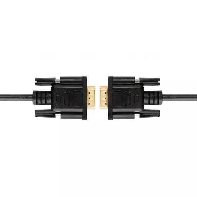 RS232 DB9 Σειριακό καλώδιο 9 ακίδων από Αρσενικό σε Αρσενικό Χρυσή πλάκα μετάδοσης δεδομένων βίντεο