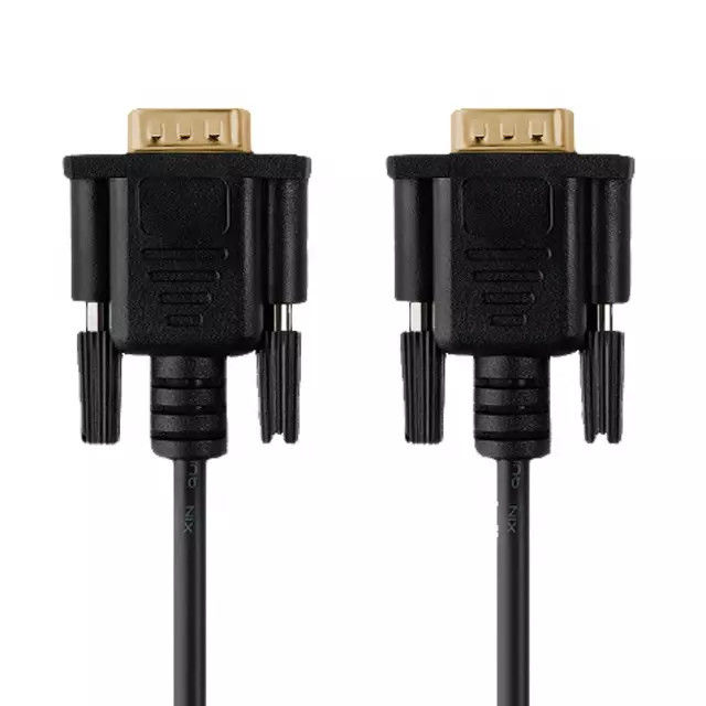 RS232 DB9 Σειριακό καλώδιο 9 ακίδων από Αρσενικό σε Αρσενικό Χρυσή πλάκα μετάδοσης δεδομένων βίντεο
