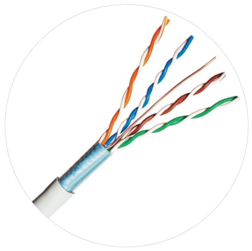 Μπουφάν 100MHz FTP UTP Δικτύου Patch 4pr 24awg Cat5e LDPE LSZH LSOH Jacket