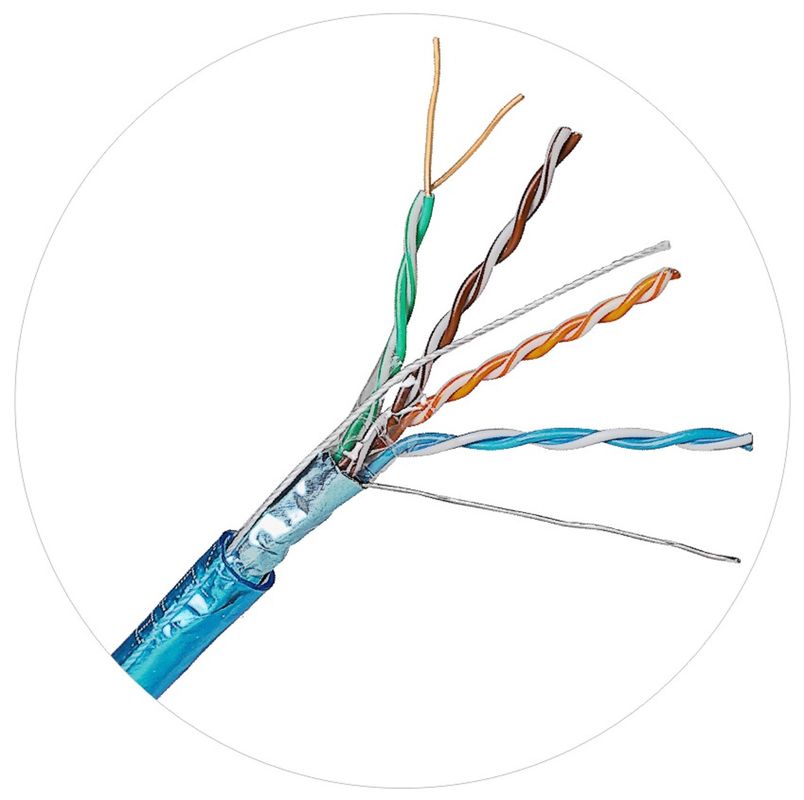 UTP FTP Solid Foam PE Network Patch Cords Cat 5 Lan Cable 100ft