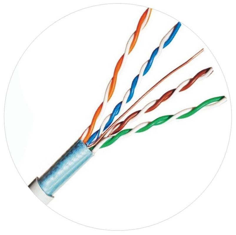 Μπουφάν 100MHz FTP UTP Δικτύου Patch 4pr 24awg Cat5e LDPE LSZH LSOH Jacket