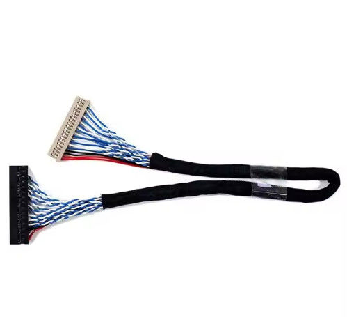 100% Δοκιμή 1,25mm 2,0mm Στροφή 20 30 40 Pin Connector LVDS Ακρυβωμένο σύρμα LCD οθόνη Σύνθεση καλώδιο