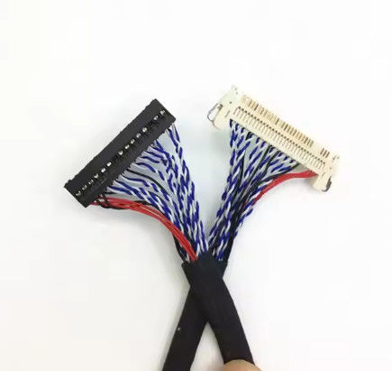 100% Δοκιμή 1,25mm 2,0mm Στροφή 20 30 40 Pin Connector LVDS Ακρυβωμένο σύρμα LCD οθόνη Σύνθεση καλώδιο