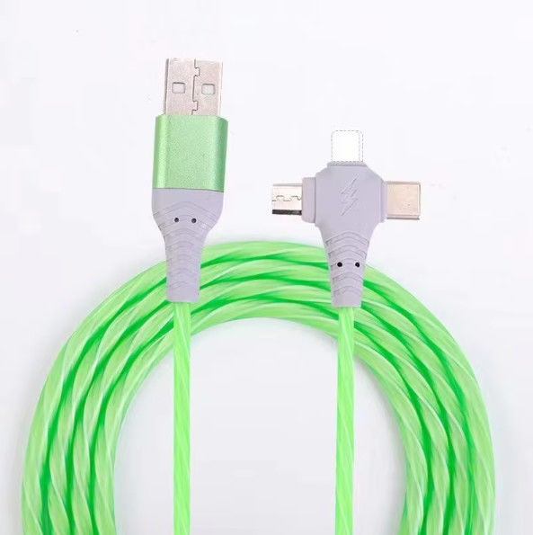 Ζεστή πώληση εργοστασιακή τιμή 3 σε 1 καλώδιο USB για φωτισμό τη νύχτα και μεταφορά ημερομηνίας λάμψη καλώδιο
