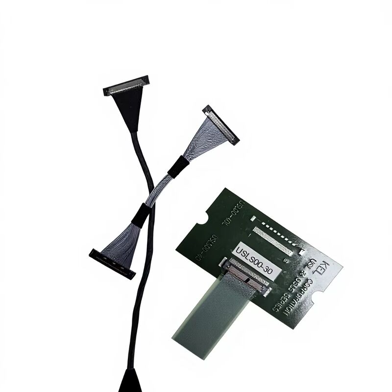 USLS20-30-010-B 30 Pin Micro Coax LVDS Cable για μεταφορά υψηλής ταχύτητας με προσαρμοσμένη συναρμογή 0,4mm Pitch