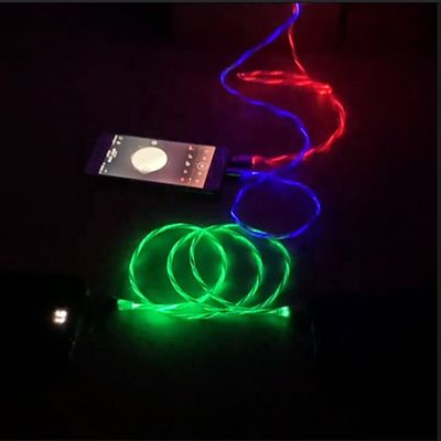 Λάμποντας γρήγορο καλώδιο 3 χρέωσης USB 1 των οδηγήσεων τύπων Γ 3A ζωηρόχρωμων