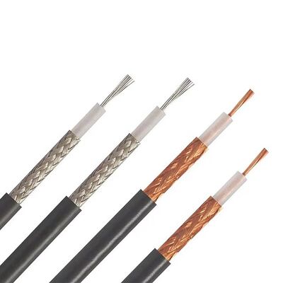 OFC Copper Coaxial Cable ∆εκατρίπλευρη ασπίδα με βαριά κοτσίδα χαλκού, επαγγελματική καλωδίωση χαμηλής αραιότητας