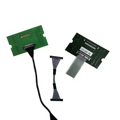 USLS20-30-010-B 30 Pin Micro Coax LVDS Cable για μεταφορά υψηλής ταχύτητας με προσαρμοσμένη συναρμογή 0,4mm Pitch