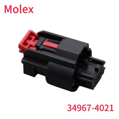Molex 34967-4021 4-Pin Black Automotive Connector Housing με κόκκινο κλειδαριό, πρωτότυπο Molex Connector