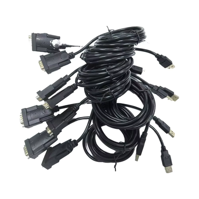 DB9 D-SUB 9-Pin αρσενικό-γυναίκα VGA κοακσιακό καλώδιο συναρμολόγηση 0-180 Μικροσκοπικό PVC Jacket οθόνη ομιλητής μικροφώνου DVD player 4K